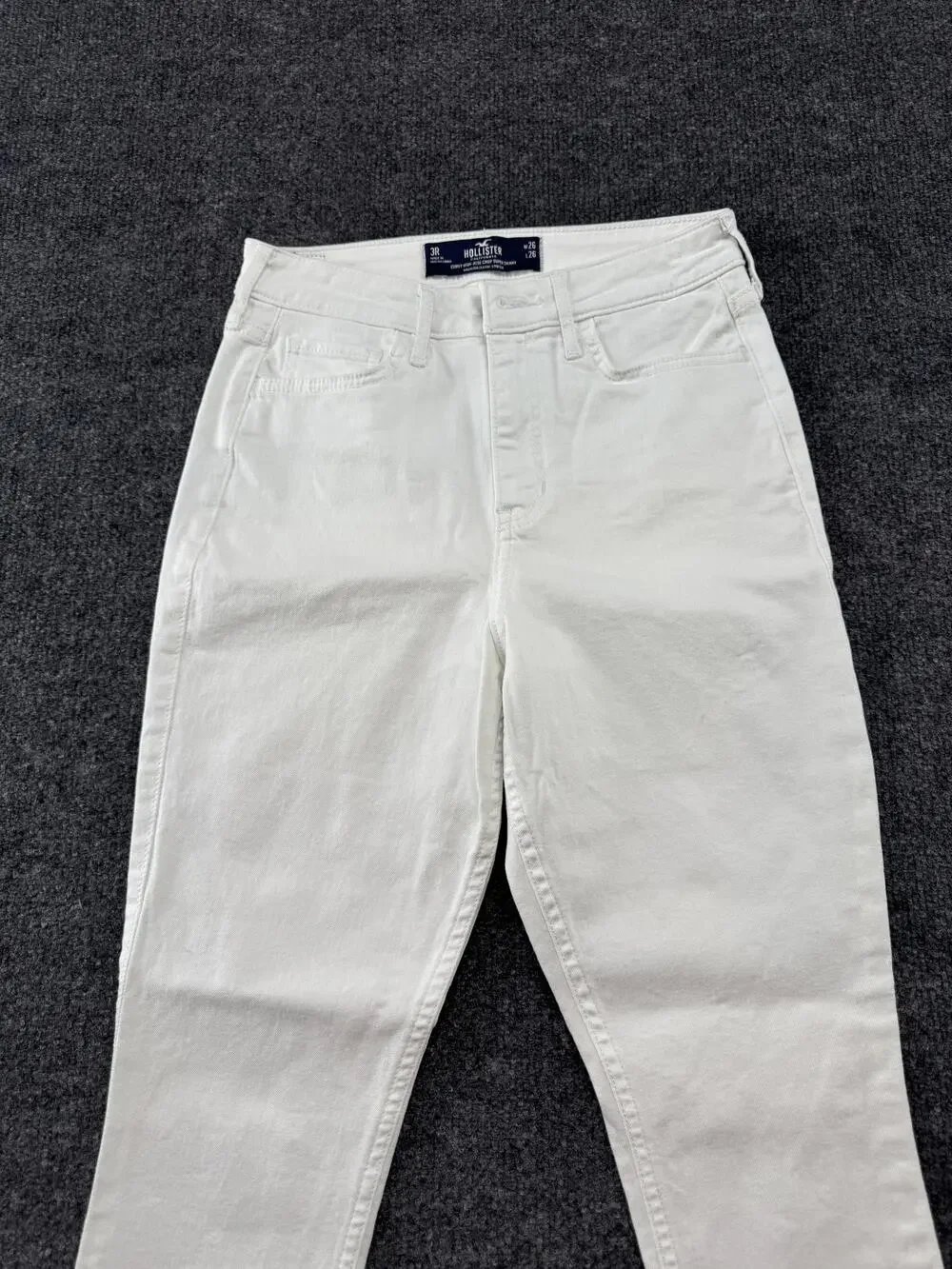Hollister Jeans Juniors 3R White Curvy High Rise Crop Super Skinny Denim Pants